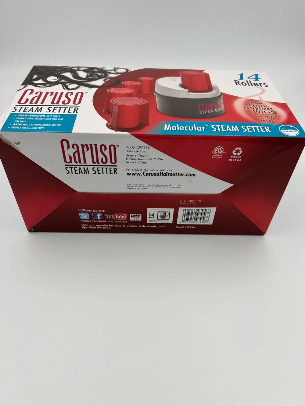 Caruso Molecular Steam Setter 14 Roller Hair Curlers Model C97956 NEW in Box
